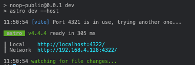 Run webserver with port exposed on host network